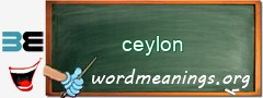 WordMeaning blackboard for ceylon